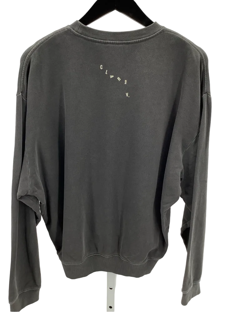 Clare V. Size S Gray & Cream Sweatshirt