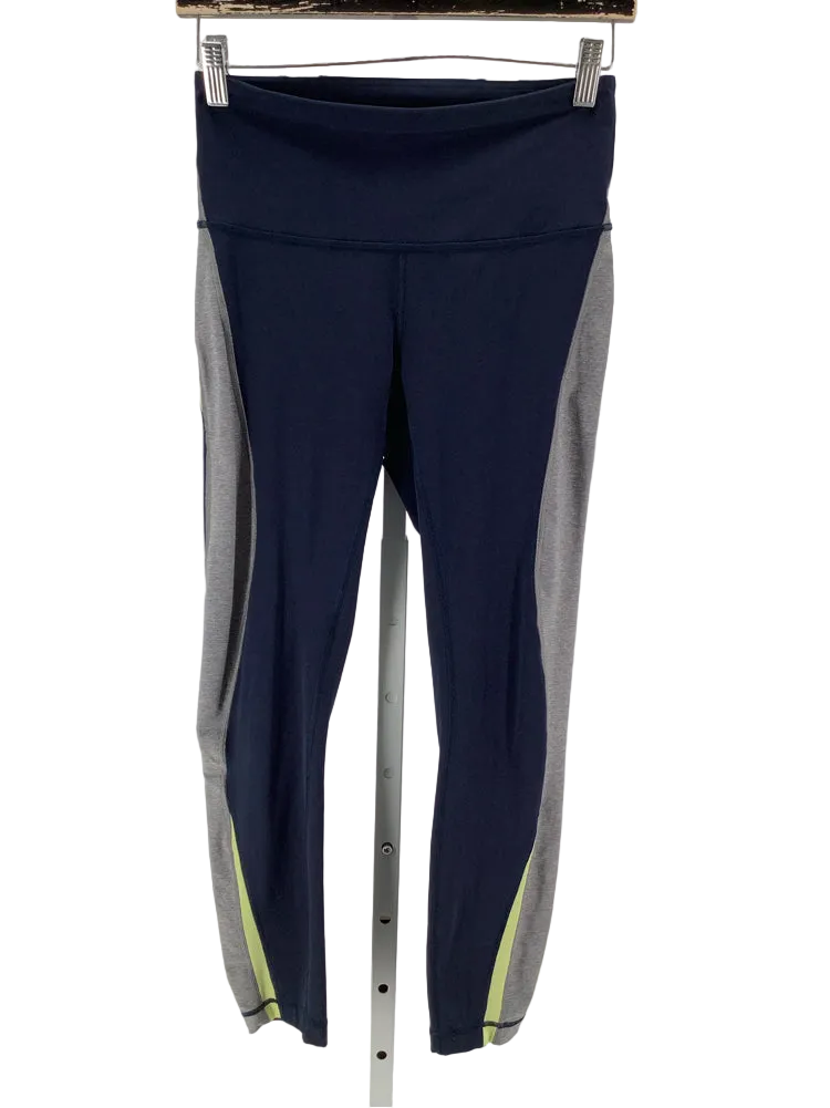lululemon Size 6 Navy multi Leggings