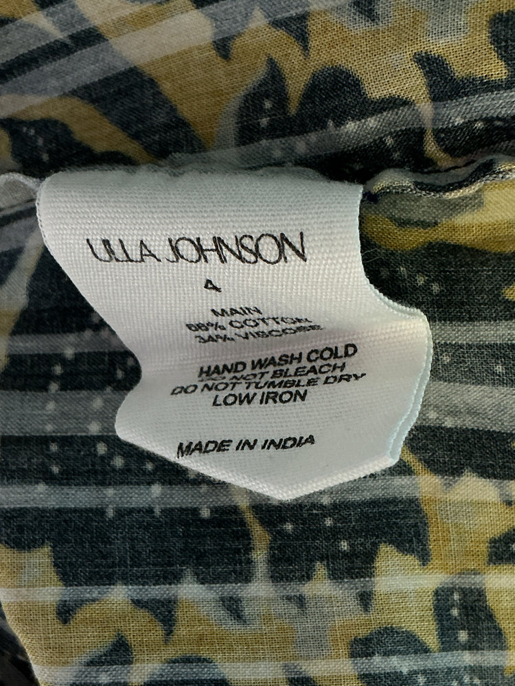 Ulla johnson Size 4 Navy multi Brea Shirt