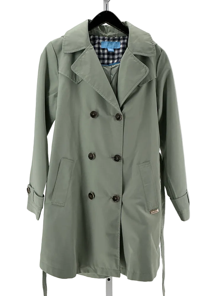 Draper James Size S Green Trenchcoat