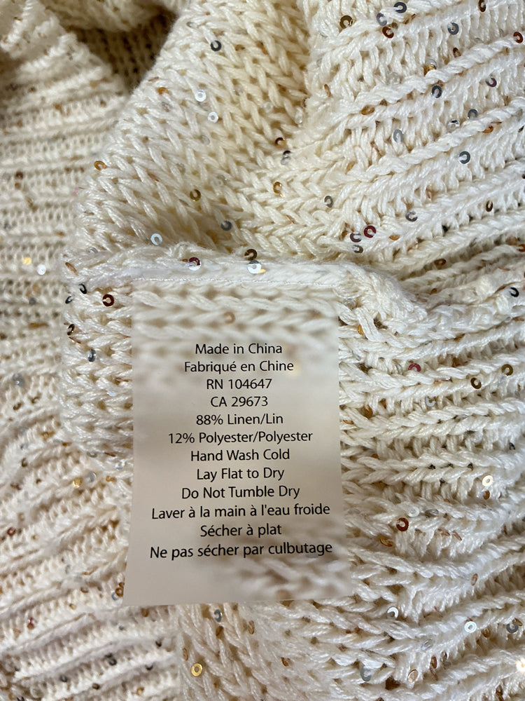 Kinross Size XS Tan & Gold Cardigan