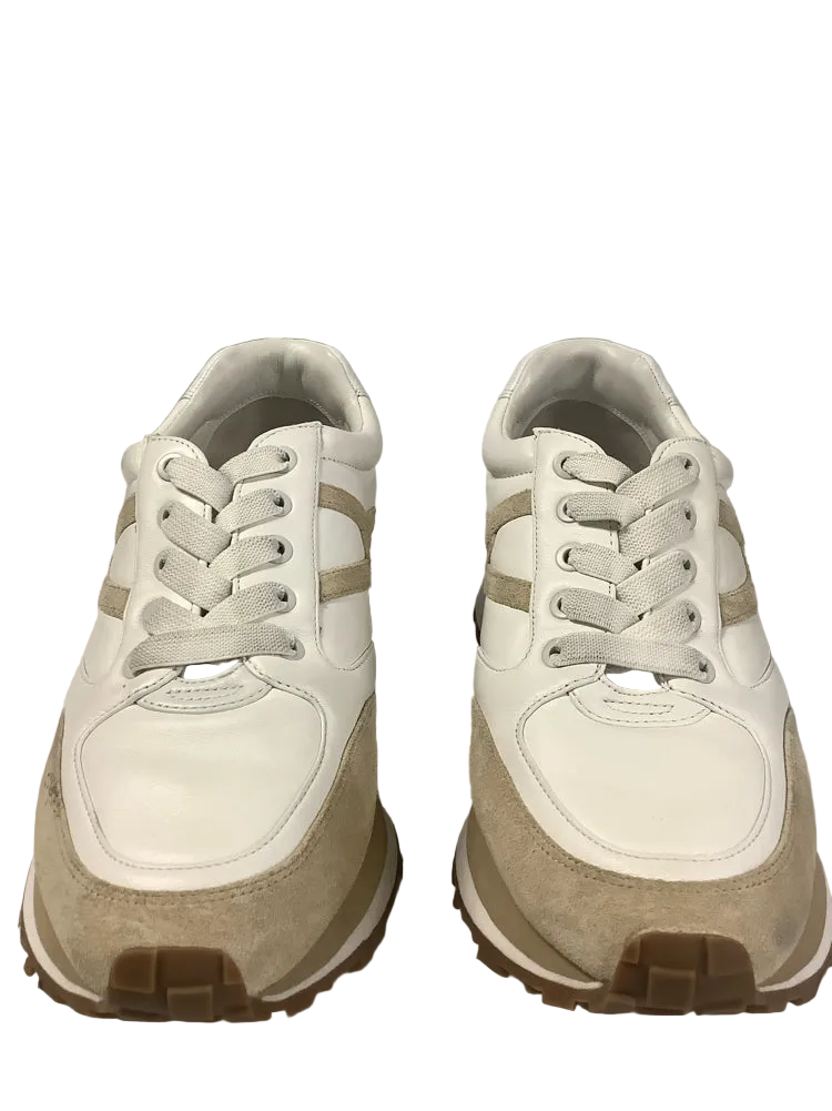 Veronica Beard Shoe Size 10 Tan & White Valentina Sneakers